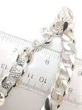 Sterling Silver Reversible Link 925 Italy Chain 24" Weighs 113.60 grams LC042201