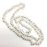 Italian Sterling Silver Link 24" Chain LC042101 Italy 925 Weighs 61.70 grams.